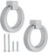 Litoexpe Schrankknäufe aus gebürstetem Nickel, Schubladengriff, Zinklegierung, Schrankknauf, Türknauf, Ringgriffe, 2 Stück