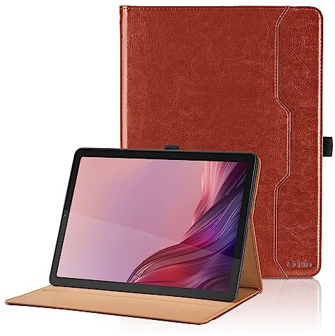 Case for Lenovo Tab M9 (9 Inch) TB-310FU 2023 / Nook 9 Inch Lenovo Tablet (2024) PU Leather Protective Case with Pocket and Pen Holder, Smart Cover with Stand Function - Brown