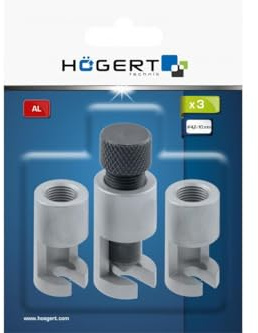 HÖGERT TECHNIK - Schlauchklemmen Set für Metallleitungen, Leitungsklemmen, Rohrklemmen, Abklemmzangen für Bremsleitungen und Kraftstoffleitungen, 3-teiliges Aluminium Werkzeug