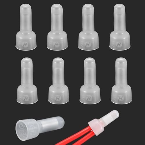 1000Pcs Closed End Crimp Connectors 18-14 AWG Nylon Splice Cap Crimp Wire Caps CE2 Transparent Splice Wire Caps Terminals Connectors for Electrical Connections Project (CE2)