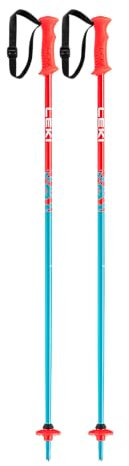 LEKI Kinder Rider Skistöcke, Petrol-Bright red-White, 105CM