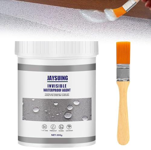 MHDUYEG Colle Etanche Transparente 300g Une Brosse Agent De Revêtement Imperméable Transparent Réparation D'agent De Réparation De Mur Pour Salle De Bain Carrelage Murs Toit