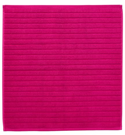 Christy Prism Bath Shower Mat | Turkish Cotton | 850GSM | Super Absorbent and Soft | 60cm x 60cm| Very Berry
