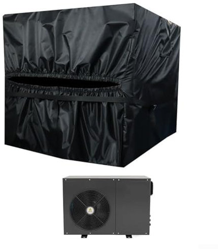 Faculx Housse de chauffage de piscine, housse imperméable pour équipement de piscine d'hiver pour pompe à chaleur, isolation de l'ombre, revêtement en PVC 420D Oxford 420D