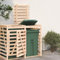 Homgoday Wheelie Bin Storage Extension Solid Wood Pine, Durable Wheelie Bin Storage Shed Hideaway, Dustbin Sheds, Outdoor Patio Garden Container Home & Garden