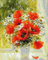 Artnapi Peinture par numéros pour adultes sans cadre | DIY peint à la main |coquelicots et marguerites | kit pour débutants et adultes, kit avec peintures acryliques et pinceaux | 40 x 50 cm toile