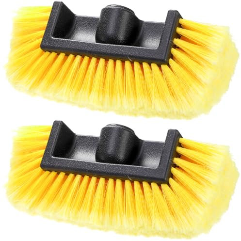 Nagpew 2 Pack Car Wash Brush Head, 10'' Car Wash Scrubber with Soft Bristle