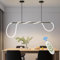 ASJK LED Pendelleuchte Schwarz Moderner Kronleuchter 100 cm, Höhenverstellbar Beleuchtungskörper, DIY-Formen, Esszimmer-Lampe und Wohnzimmer,35W