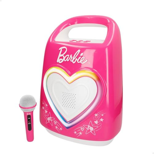 COLORBABY Altavoz Karaoke con micrófono, Medidas 28x17x38 cm, Conexión Bluetooth, Luces de Colores, Incluye Cable USB, Asa de Transporte, Juguetes de niña, Regalos para niñas de 4 años (47869)