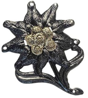 Barettabzeichen der Bundeswehr in verschiedenen Truppengattungen Metall Anstecker Mütze (Gebirgsjäger-Edelweiß)