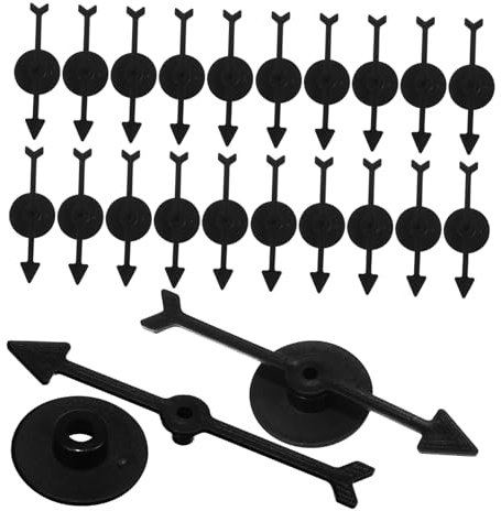 NAMOARLY 25st Rotierendes Brettspielzubehör Fidget-Controller Spinnpfeile Kabelclips Für Solarpanels Spinnen Spielzeugpfeil Fliegen Spiel Masse Partypfeil Spiel Pfeile Plastik Black