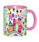 EKLMPS Becher aus Keramik, Ideal als Geschenk, Hochwertiger Aufdruck, Tasse mit Motiv, Tee Becher, Coffee Cup, 330ml,Amsterdam Architektur im Cartoon, niederländischen Stil mit bunten Ikonen der