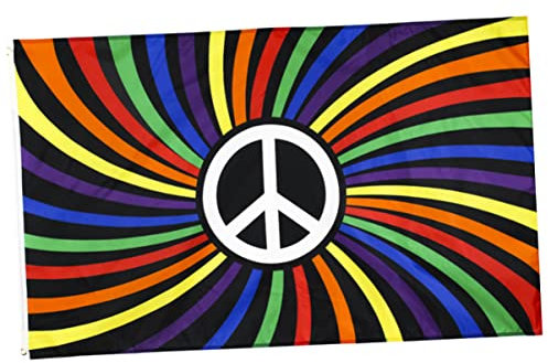 Happyyami Regenbogenflagge 90x150cm aus Polyester Große Schwule Pride Flagge mit Ösen Wetterfest und Farbecht für Partys und Outdoor Dekoration