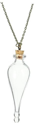 ifundom Mini Glasflasche Halskette Wunderschöner Glücksbringer Mit DIY öglichkeit Antikem Für Wünschen Und Dekoration Perfektes Für Besondere Anlässe