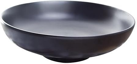 GELASIGE Saladier japonais résistant aux hautes températures - Vaisselle en céramique émaillée pour restaurant hôtel - Grand bol à nouilles noir - Bol à salade extra large (B, 20,3 cm)