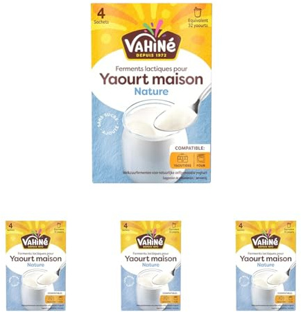 VAHINÉ - Ferments Nature pour Yaourts 4 x 5 g (Lot de 4)