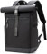 Inateck RollTop Rucksack Herren Damen 13L-17L Fahrradrucksack Schulrucksack für Uni Freizeit Job Sport Reisen, Stylische Tagesrucksack mit 15 Zoll Laptopfach, Schwarz