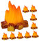 JOINPAYA 12 Stück Mikro-landschaftsverzierung Outdoor- Dekoration Szene Mini Camper Decor Puppe Halloween-Feuer Gefälschte Kaminflammen Camping-partyartikel Feuermodell Orange Harz