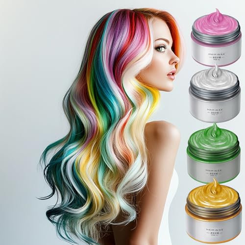 Golden Einweg-Haarfärbemittel Styling Haarmatsch Einweg-Haarfärbemittel Haarwachs Einweg-Haarcreme Halloween Hair Dress Up Easy Clean Haarfarbe