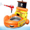 Lets Joy Enfant Anneau de Natation, Bateau Pirate Gonflable, Siège de Piscine, Bouée pour Enfant, Siège de Piscine avec Pistolet à Eau, Jouets Bateaux Gonflables Jeux d'eau et de Plage 1 à 6 Ans (A)