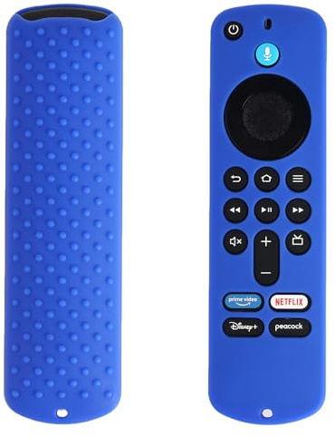 Custodia per telecomando in silicone per Amazon Fire TV Stick 4K / Fire TV Stick HD 2025 (Blue Not Glow)