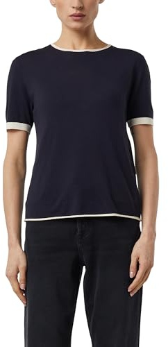 Comma Feinstrick-Shirt mit Kontrastdetails