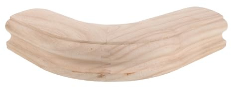 Ipetboom Wooden Stair Handrail Elbow Fitting 70x46mm Smooth Curved Corner Connector for Indoor Stair Railing Transition, Solid Wood Handrail Component for Home and Commercial Use