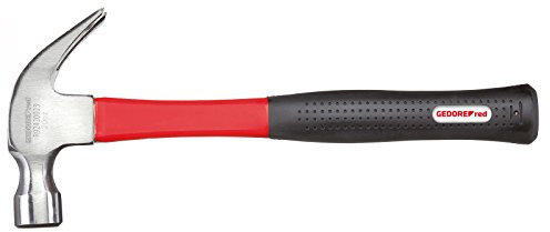 GEDORE red Amerikanischer Klauenhammer Kopfdurchmesser 27 mm mit Fiberglasstiel und Kunststoffgriff