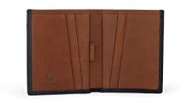 DONBOLSO Portefeuille Rome | Mini Portefeuille avec Protection RFID | Porte Carte Cuir Mince sans Pochette à Monnaie | Portefeuille Homme Cuir Veritable | Vintage Noir et Marron