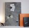 Magnettafel Schiefer 4 In 1 (Magnetwand+Kreidetafel+Pinnwand+Wandbild) Magnetboard inkl 1 x Steinmagnet und 1x Kreidestück, Größen 30x60 cm, 40x60 cm,80x60 cm, 120x60cm (Purple Grey, 120cm x 61cm)