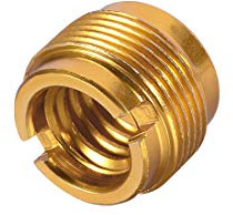 sourcing map Adapter 3/8 Innengewinde auf 5/8 Außengewinde Adapter | 1Stk, Mikrofonständer, Schraube, Aluminium, Für Mikrofon Stativ