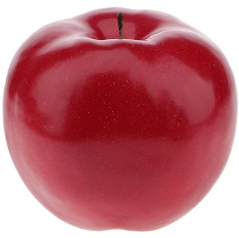 Gresorth 1pc Künstlich Groß Größe Dunkel Rot Apfel Fälschung Frucht Lebensecht Dekoration für Haus Küche Tisch Gruppe Weihnachten Anzeige - 16 cm
