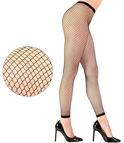 Widmann - Collants résille, années 80, Collants résille pour femme, Halloween, Carnaval