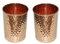 Handgemachte Tasse aus reinem Kupferglas für Wasser Indien (2er Pack) Inhalt 350 ml