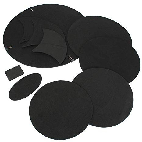 10-teiliges Drum-Schalldämpfer-Set-Schlagzeug Übungspads-Gummi Schaum-Bassdrum-Sound aus leiser Schalldämpfer-Set-Drum Dämpfer Pad Tool-Zur Steuerung des Schlagzeug-Tons