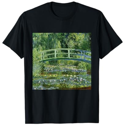 Monets Seerosen und japanische Brücke T-Shirt