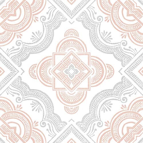 FloorPops Cecilia Peel & Stick Bodenfliesen, Weiß und Cremefarben, 30 x 30 cm