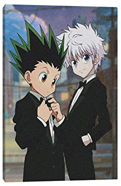 DIY 5D Diamant Malerei Kit 5D Diamantkunst,Gon Killua Zoldyck Anime Leinwand Poster Gemälde Wandkunst Dekor Wohnzimmer Schlafzimmer Studie Home Decoration Prints