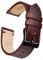 Ritche Uhrenarmband aus Leder mit Schnellverschluss, 18 mm, 20 mm, 22 mm, echtes Uhrenarmband für Damen und Herren, Kaffee / Schwarz, 20MM
