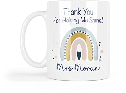 Personalised Teacher Thank You Gift, Teacher Mug, Teaching Assistant, Pre School, Nursery Worker Gift, University Lecturer, 11 Oz White Ceramic Mug