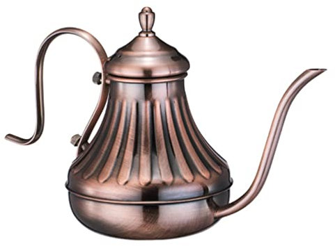 YARNOW 1stk Palast-kaffeekanne Wasserflasche Aus Edelstahl Kaffeekessel Aus Bronze Kupfergussofen Über Den Kaffee Gießen Kaffeemaschine Elektrisch Singen Palasttopf Rostfreier Stahl