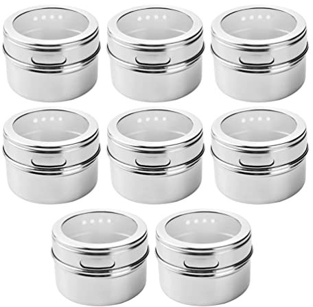 Beaupretty 8stücke Teiliges Magnetische Gewürzdosen Mit Luftdichtem Deckel Praktische Aufbewahrung Für Gewürze Tee Süßigkeiten Und Etiketten