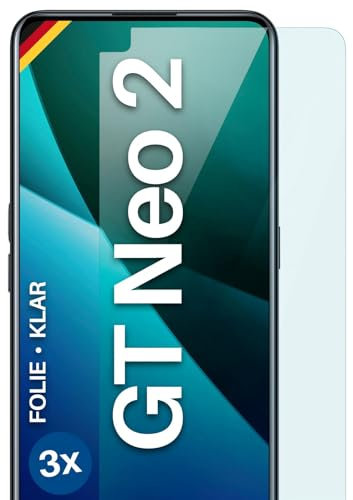 moex FlexProtect - Protector de pantalla compatible con Realme GT Neo 2 (0,2 mm de grosor, 3 unidades)