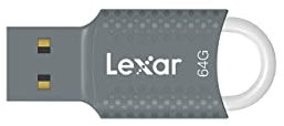 Lexar Clé USB 64 Go, Cle USB 2.0, Flash Mémoire Stick en Plastique, JumpDrive pour Ordinateur Portable/PC/Voiture (LJDV40-64GABGY)