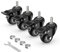 HOLKIE Lenkrollen 50mm(2 Zoll) Möbelrollen mit Totalfeststeller Transportrollen, M12 x 1,75 x 25mm (Schaftdurchmesser 12mm, Schaftlänge 25mm), Rollen für Möbel 4er Set Schwerlastrollen Schwarz