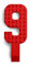 Made Happy Number Cake Topper | Birthday Cake Toppers & Happy Birthday Decorations | Cake Toppers For Boys & Birthday Cake Decorations | Happy Birthday Cupcake Toppers & Cake Decorations | Red 9