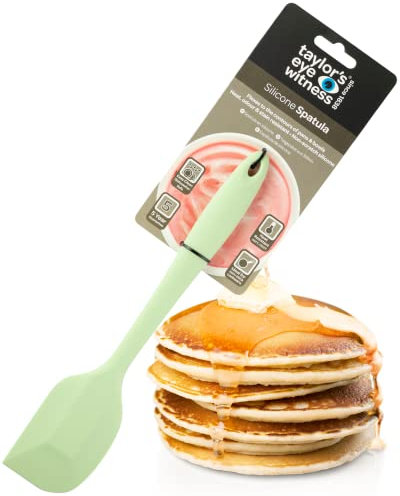 Taylors Eye Witness Large Silicone Green Flexible Spatula - Dishwasher Safe, Heat Resistant (260°C/500°F)