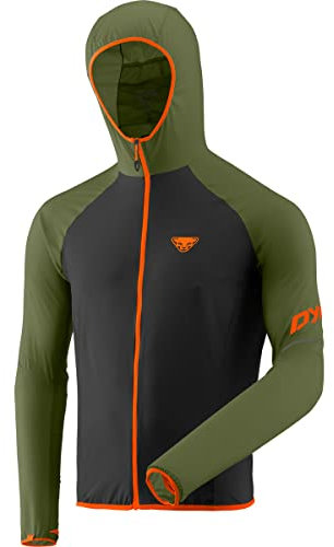Dynafit M Alpine Wind Jacket Colorblock-Oliv-Schwarz - Leichte windabweisende Herren Laufjacke, Größe L - Farbe Winter M