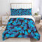 Juego de Cama de Mariposa Queen King Juego de Funda nórdica Doble Completa Funda de Almohada Ropa de Cama Funda de edredón Azul Tinta