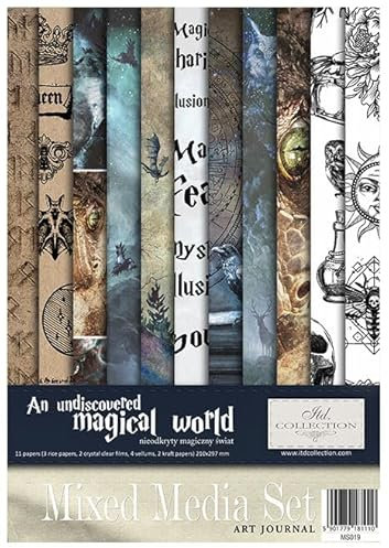 ITD Collection -Scrapbooking Paket A4 Zubehör-Decoupage Set-Scrapbook Papier Satz mit Pergamentpapier-Größe 210x297mm (MS019 - HS code 48021000)